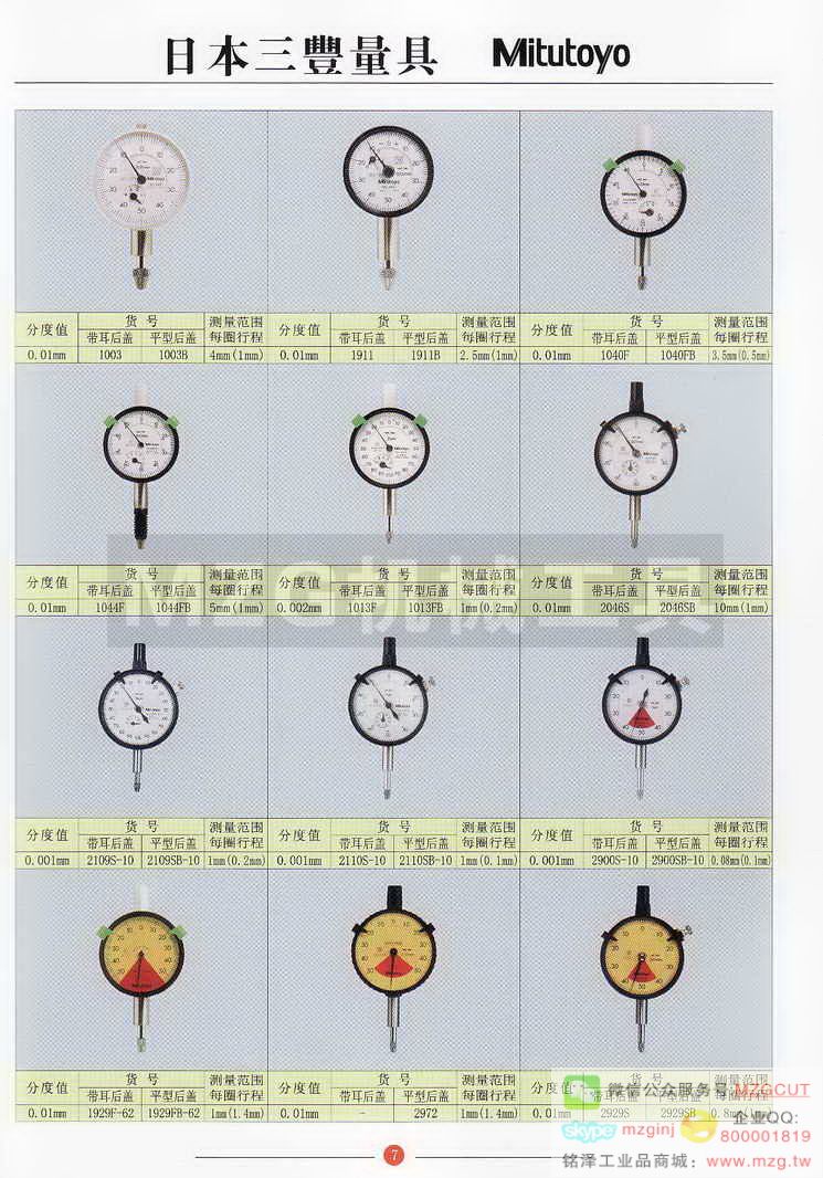 日本三丰Mtutoyo量具